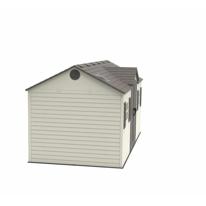 Dual Entry 15 ft. W x 8 ft. D Plastic Storage Shed - Online Shop