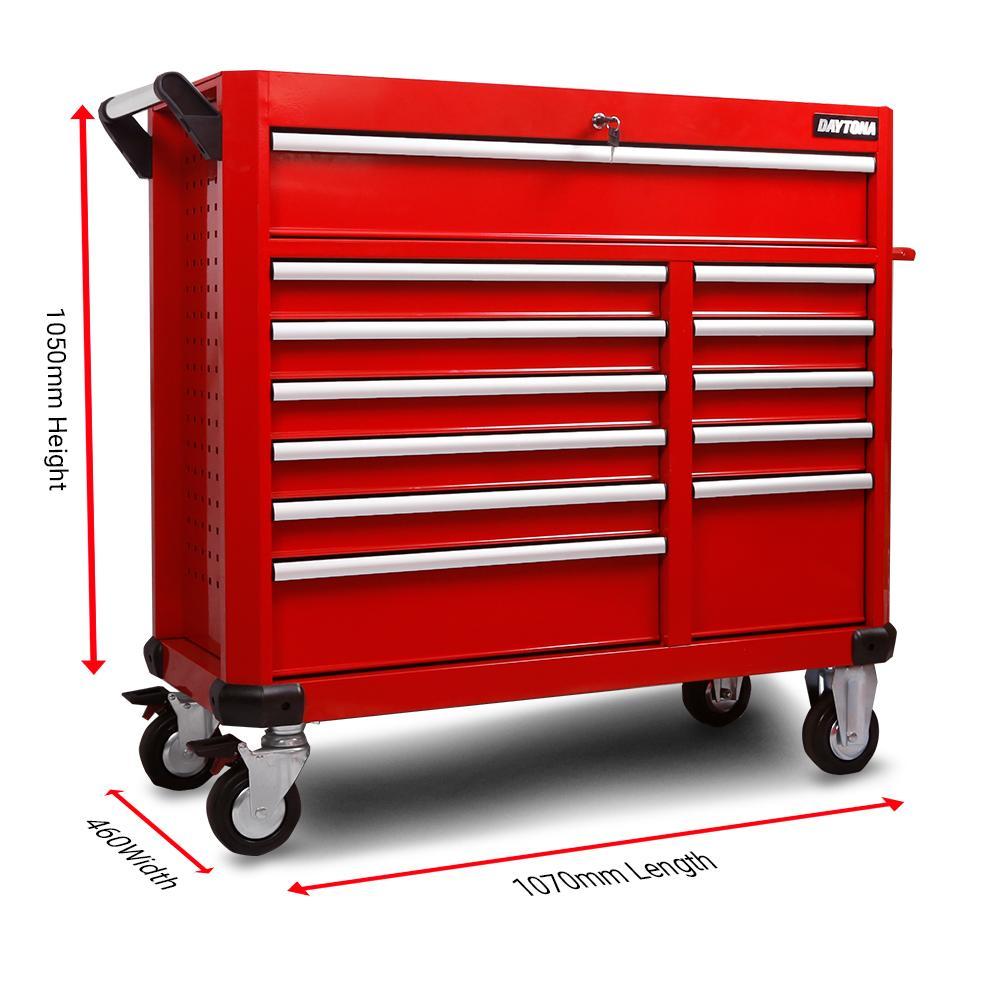 Daytona 655 Piece Mechanical Tool Set with 43 12 Drawer Red Roller Cabinet - Online Shop