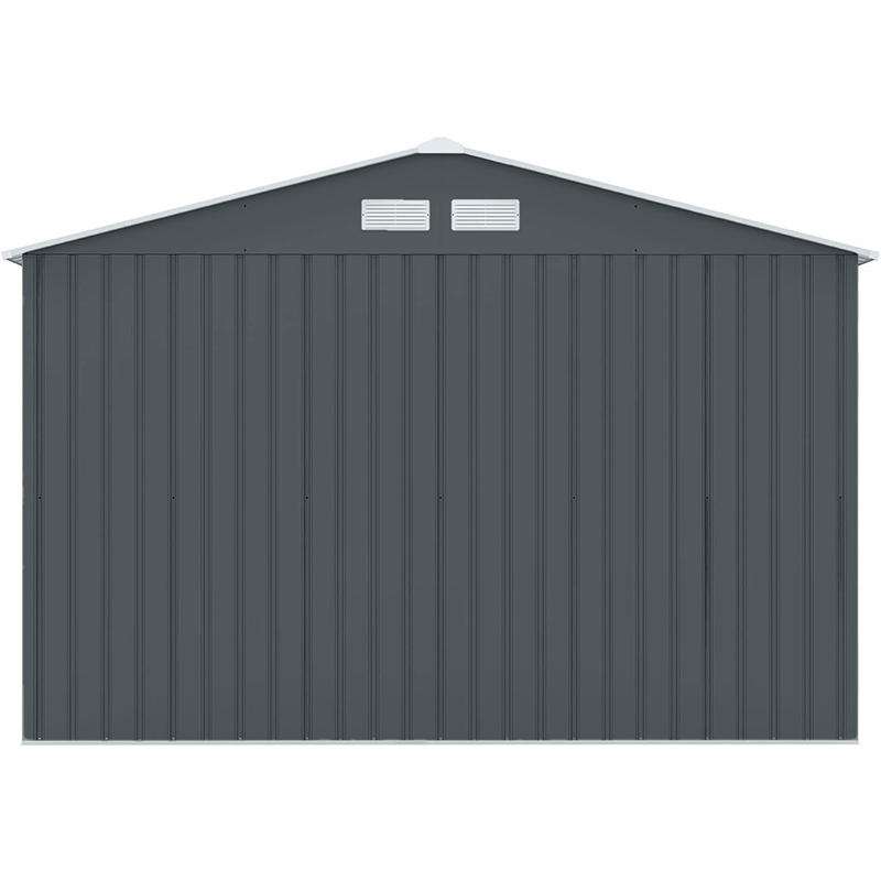 Metal Tool Shed, 277 cm x 191 cm x 192 cm, Garden Shed with Saddle Roof (Anthracite) - Online Shop