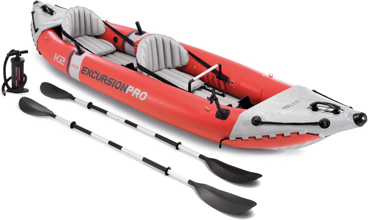 Intex 68309EP Excursion Pro K2 Inflatable Kayak Set: Includes Deluxe 86in Kayak Paddles and High-Output Pump – SuperTough PVC – Adjustable Bucket Seat – 2-Person – 400lb Weight Capacity - Online Shop