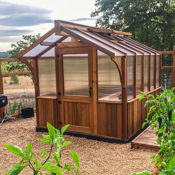 Western Red Cedar 8'x 12' Meridian Greenhouse - Online Shop