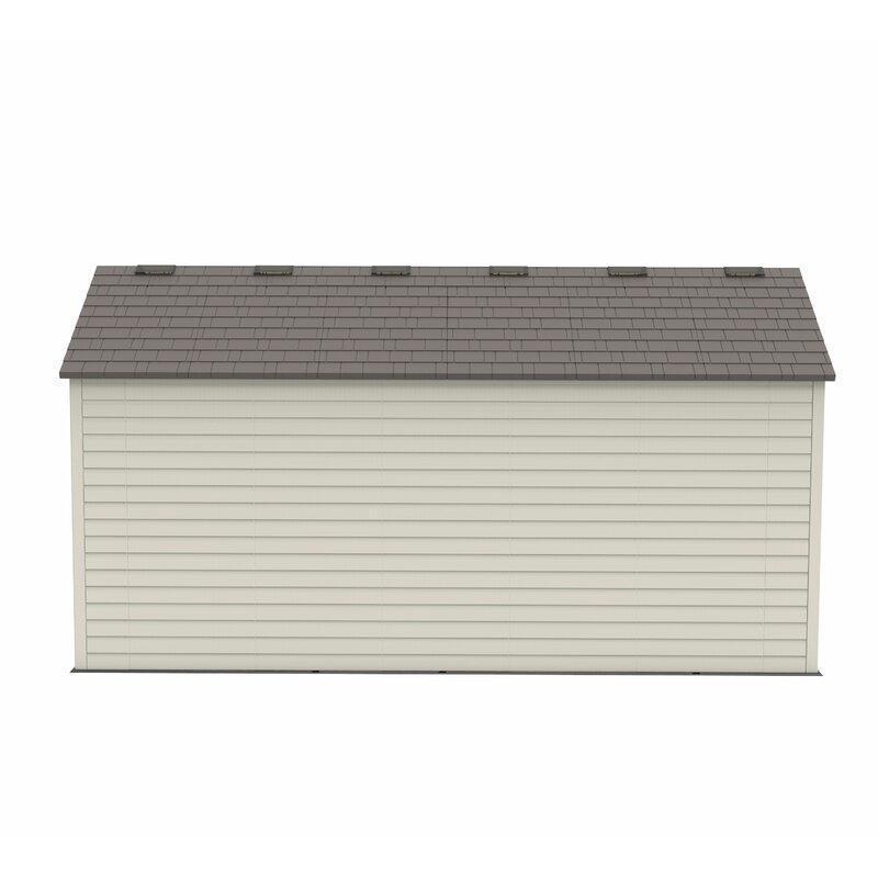 Dual Entry 15 ft. W x 8 ft. D Plastic Storage Shed - Online Shop
