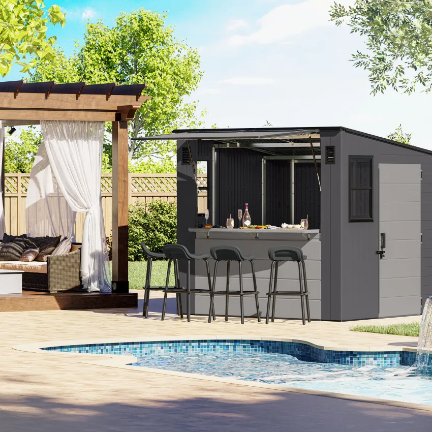Suncast 8’x7’ Cabana Entertainment Shed - Online Shop