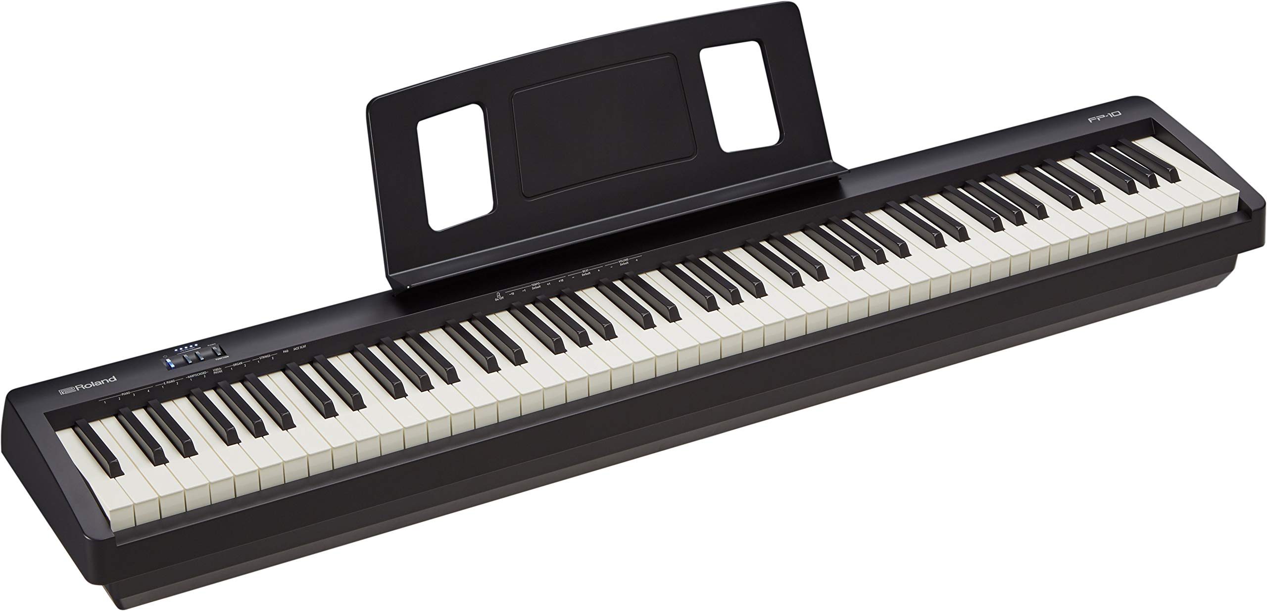 Roland FP-10 Digital Piano - Black Bundle with KSC-FP10 Stand, Bench, Sustain Pedal, Instructional Book, Online Lessons, Instructional DVD, and Austin Bazaar Polishing Cloth - Online Shop