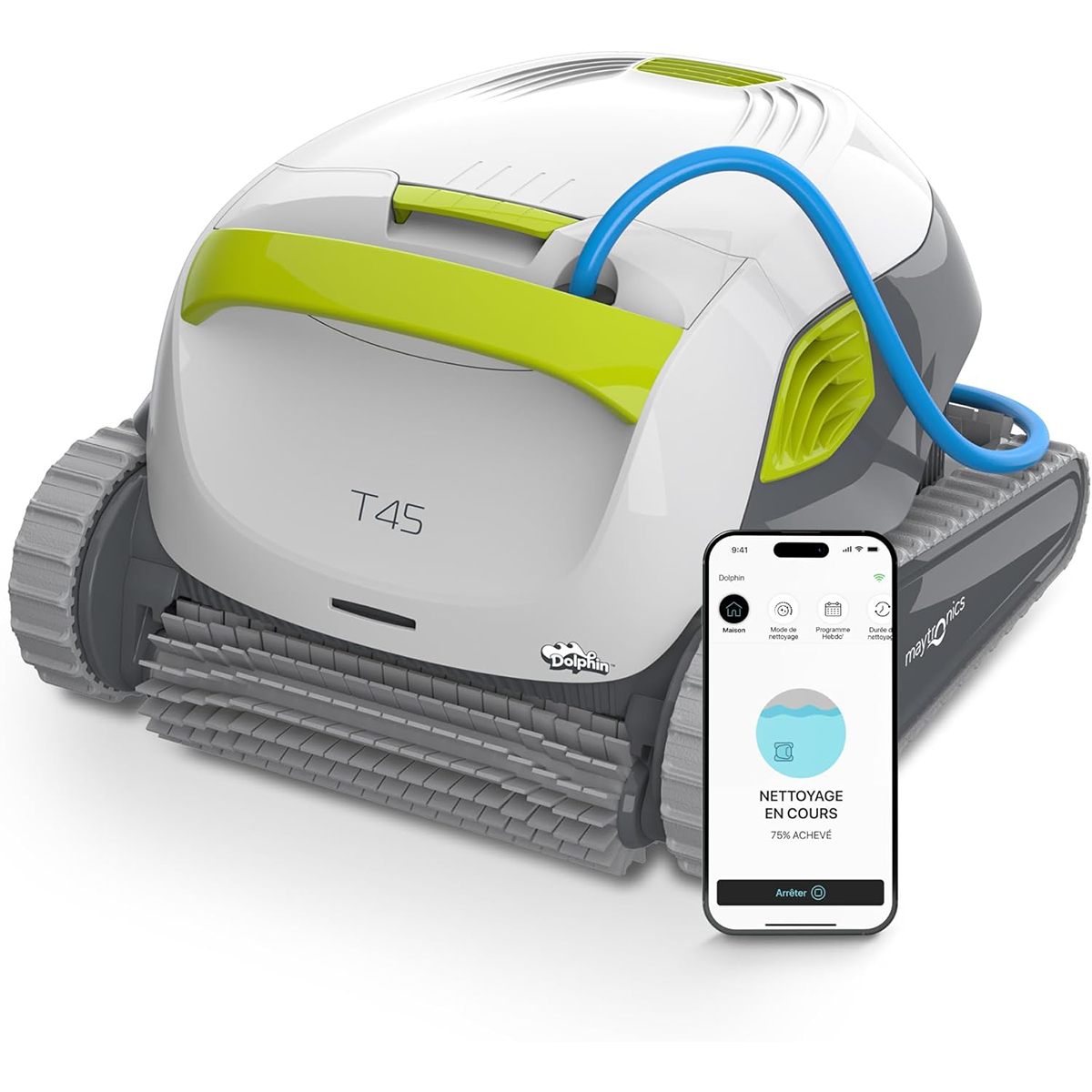 DOLPHIN T45 Electric Pool Cleaner Robot - Wall Cleaning, In-Ground Pool Up to 12 m, 3 Year Warranty - Online Shop