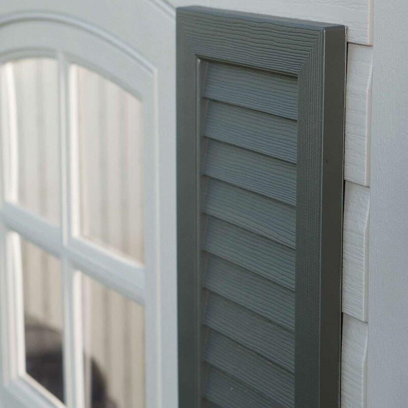 Dual Entry 15 ft. W x 8 ft. D Plastic Storage Shed - Online Shop