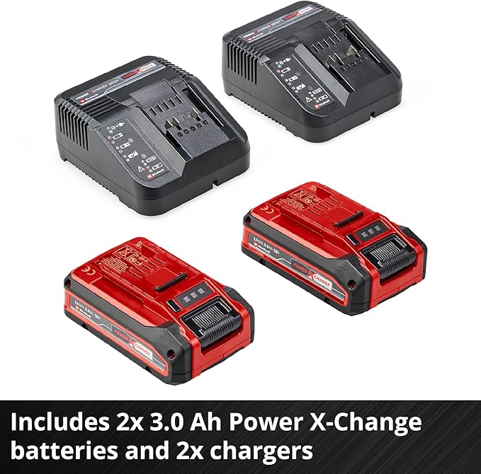 Power X-Change RASARRO 36/34 Cordless Lawnmower With Battery (x2) And Charger (x2) - 36V, 34cm Cutting Width, 30L Grass Box, 5 Cut Heights - Battery Lawn Mower For Lawns Up To 300m² - Online Shop