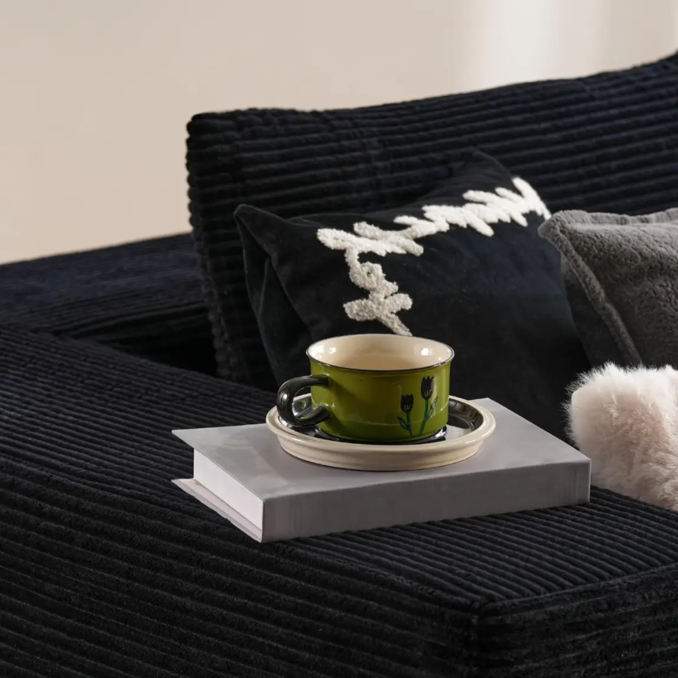 Ovios 106 Cloud Sectional Couch with L-Shape Chaise,Modern Modular Sofa with Deep Seat, Upholstered Couches for Living Room Bedroom,No Assembly Required - Online Shop