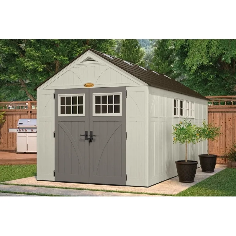 Tremont Outdoor 8'W x 16'D Plastic Storage Shed - Online Shop