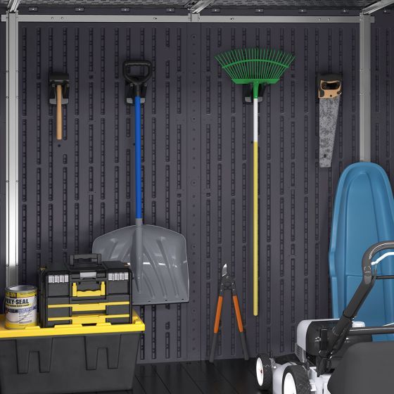 Modernist® 8 ft. x 7 ft. Dual Barn Door Storage Shed - Online Shop