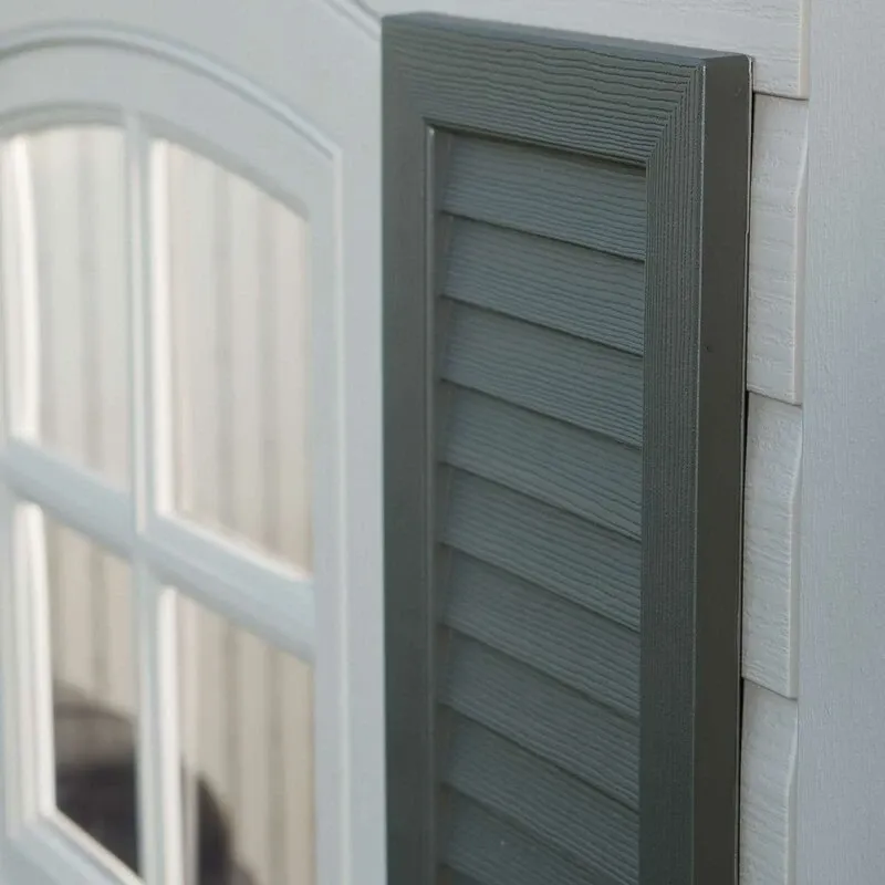 Double entry 15' wide x 8' deep plastic storage shed - Online Shop