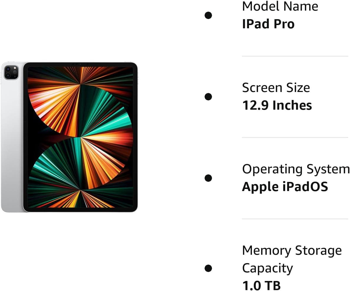 Apple 2021 iPad Pro 5th Gen, 12.9-inch, Wi-Fi + Cellular - Online Shop