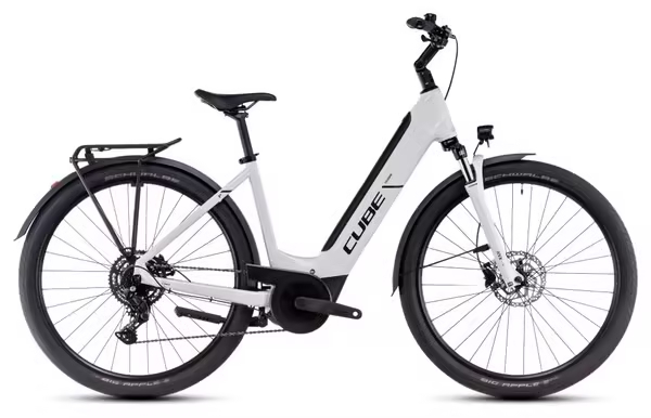 Cube Touring Hybrid One 500 Easy Entry Electric Hybrid Bike Shimano Cues 9S 500 Wh 700 mm Cotton White Grey 2025 - Online Shop