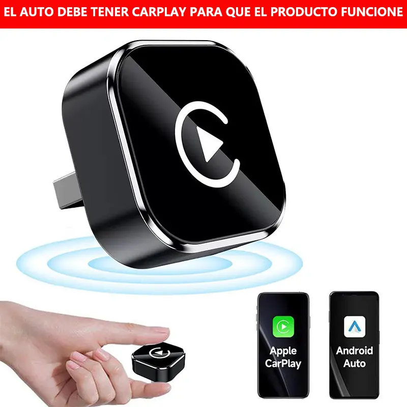 2026 Adaptador inalámbrico carplay para iPhone / Android - Conexión rápida, sin latencia, adaptador inalámbrico de llamada manos libres Cargador electrónico carplay dongle - Online Shop
